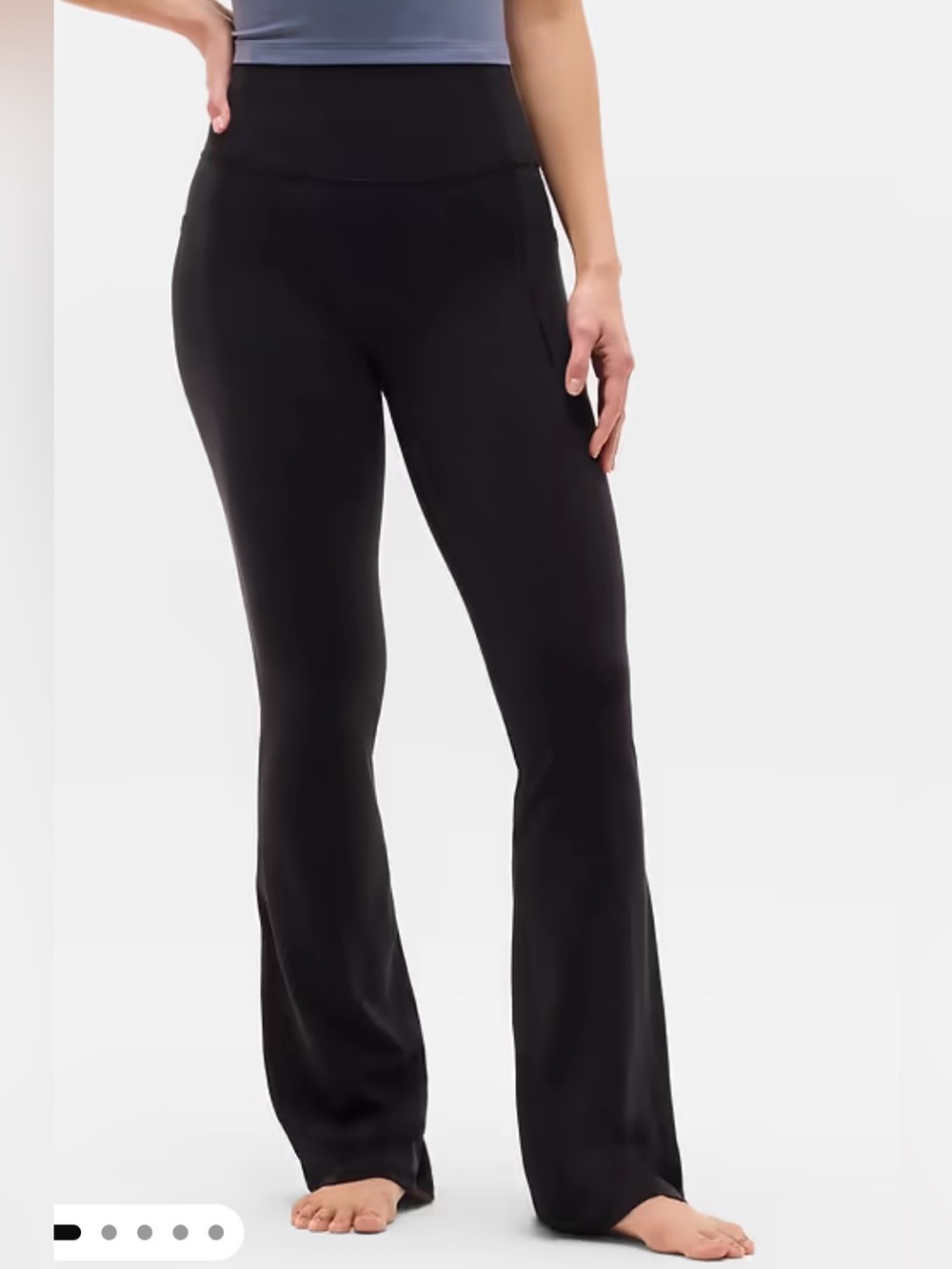 LIKE NEW! Athleta Salutation Stash High-Waist Black Flare Yoga Pants